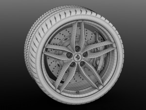 ferrari 488 gtbwheel 3D Model