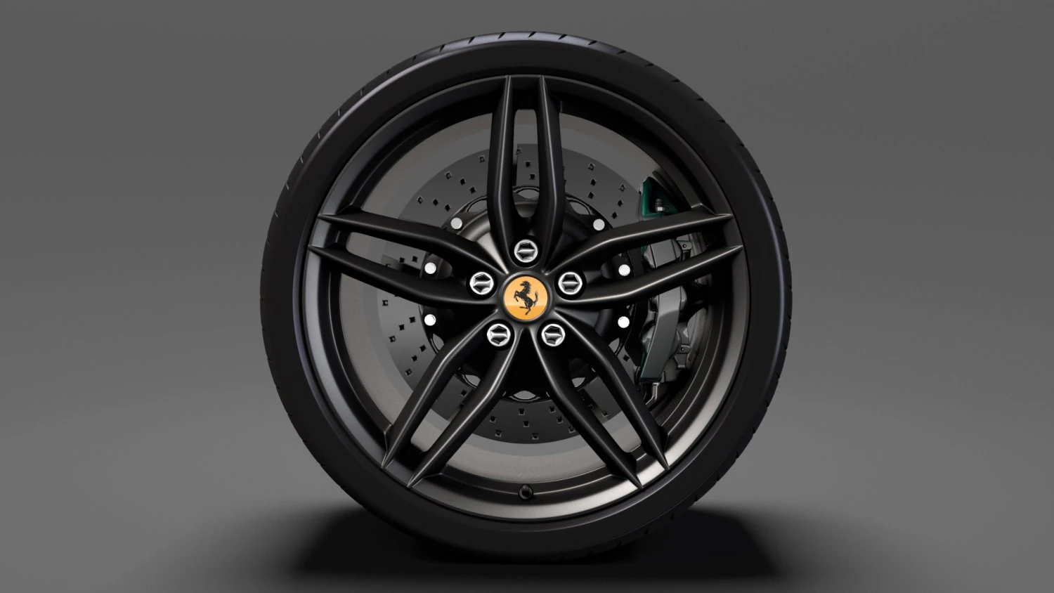 ferrari 488 speedster wheel 3D Model .c4d .max .obj .3ds .fbx .stl .blend
