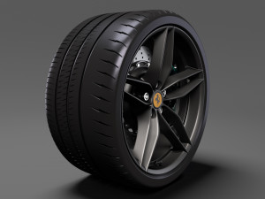 ferrari 488 speedster wheel 3D Model