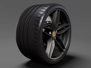 ferrari 488 speedster wheel 3D Model