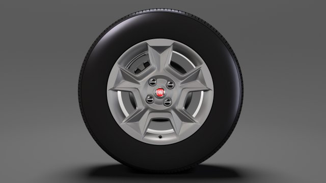 fiat qubo trekking wheel 2017 3D मॉडल .c4d .max .obj .3ds .fbx .stl .blend 