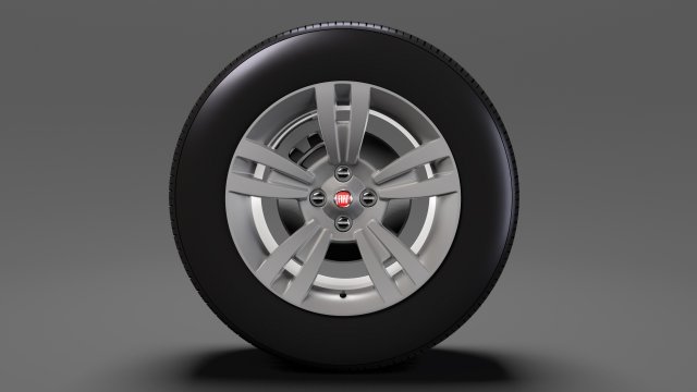 fiat qubo wheel 2017 3D Modell .c4d .max .obj .3ds .fbx .stl .blend 