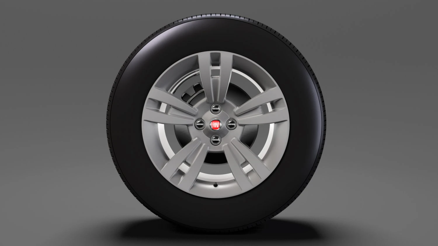 fiat qubo wheel 2017 3D Model .c4d .max .obj .3ds .fbx .stl .blend 