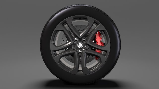 holden commodore ss 2017 wheel 3D Model .c4d .max .obj .3ds .fbx .stl .blend 