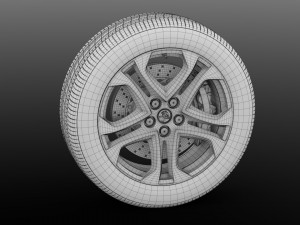 holden commodore ss 2017 wheel 3D Model
