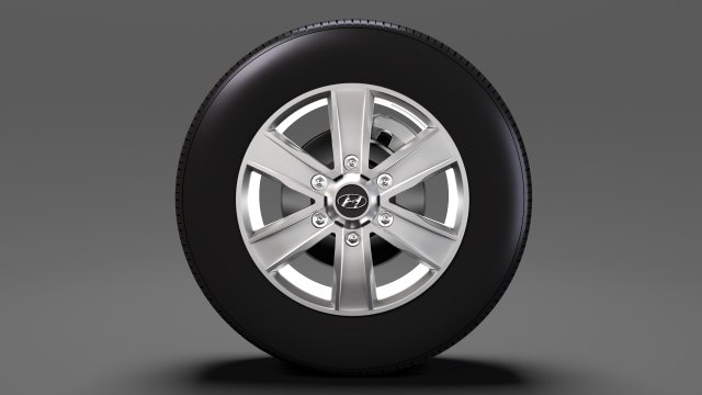 hyundai h350 van wheel 2017 3D Model .c4d .max .obj .3ds .fbx .stl .blend 