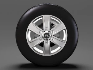 hyundai h350 van wheel 2017 3D Model