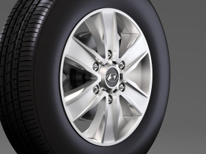 hyundai h350 van wheel 2017 3D Model