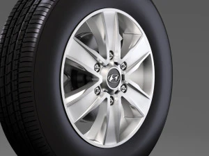 hyundai h350 van wheel 2017 3D Model
