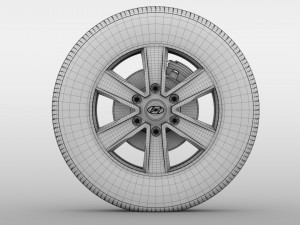 hyundai h350 van wheel 2017 3D Model