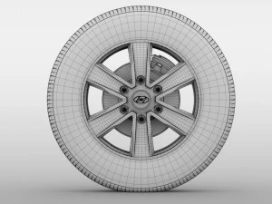 hyundai h350 van wheel 2017 3D Model