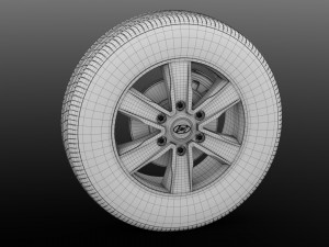 hyundai h350 van wheel 2017 3D Model