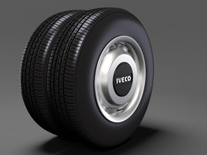 iveco daily minibus rear wheel 2017 Modello 3D