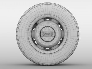 iveco daily minibus rear wheel 2017 Modello 3D