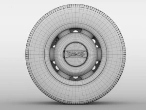 iveco daily minibus rear wheel 2017 3D Model