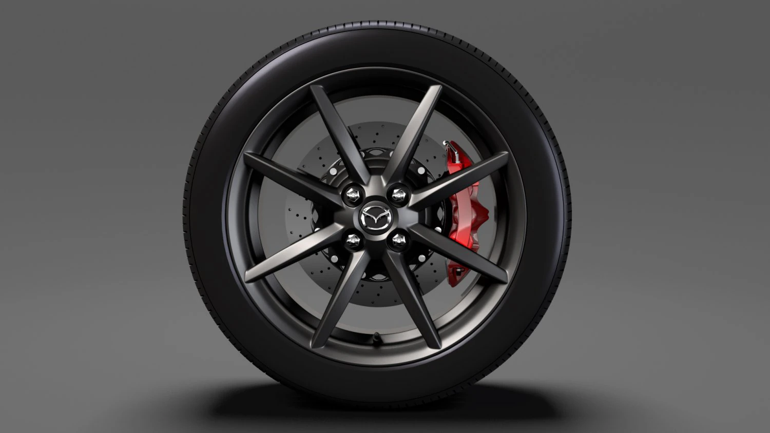 mazda mx 5 maita wheel 2017 3D Model .c4d .max .obj .3ds .fbx .stl .blend