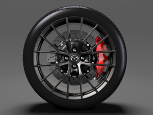 mazda roadster rs wheel 2017 3D Model