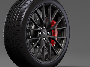 mazda roadster rs wheel 2017 Modello 3D