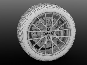 mazda roadster rs wheel 2017 Modello 3D