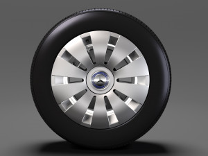 mercedes benz citan van wheel 2017 3D 모델