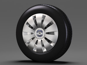 mercedes benz citan van wheel 2017 3D मॉडल