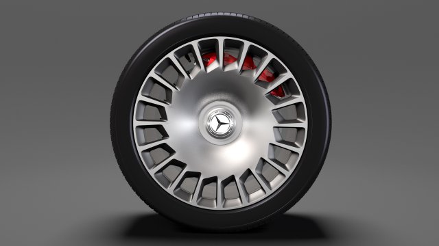 mercedes benz maybach 2017 wheel 3D Model .c4d .max .obj .3ds .fbx .stl .blend 