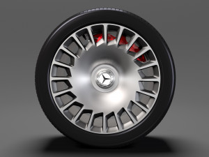 mercedes benz maybach 2017 wheel Model 3D