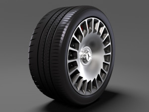 mercedes benz maybach 2017 wheel 3D Model
