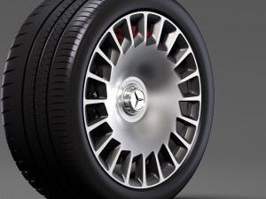 mercedes benz maybach 2017 wheel 3D Model