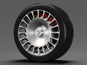 mercedes benz maybach 2017 wheel 3D Model
