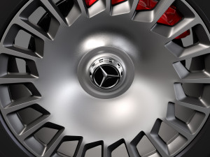 mercedes benz maybach 2017 wheel 3D Model