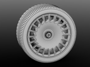 mercedes benz maybach 2017 wheel 3D Model