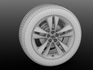 opel combo tour wheel 2017 3D Модель