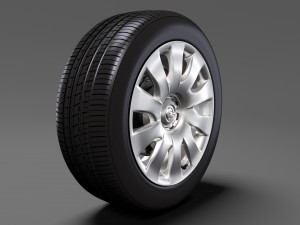 opel combo wheel 2015 3D Модель