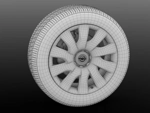 opel combo wheel 2015 3D Model