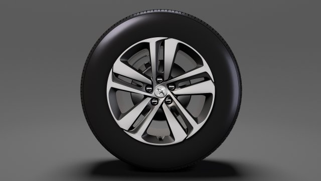 peugeot expert 2017 wheel 3D मॉडल .c4d .max .obj .3ds .fbx .stl .blend 