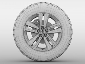 peugeot expert 2017 wheel 3D मॉडल