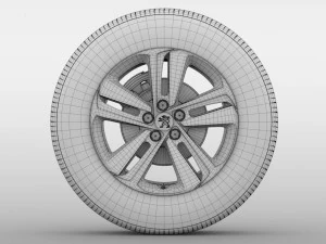 peugeot expert 2017 wheel 3D Model
