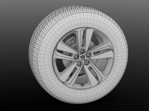 peugeot expert 2017 wheel 3D मॉडल