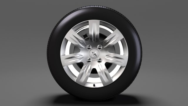 peugeot partner tepee wheel 2017 Modello 3D .c4d .max .obj .3ds .fbx .stl .blend 