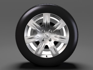 peugeot partner tepee wheel 2017 Model 3D