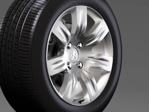 peugeot partner tepee wheel 2017 3D Model