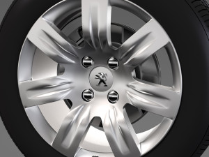 peugeot partner tepee wheel 2017 Modello 3D