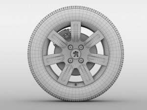 peugeot partner tepee wheel 2017 Modello 3D