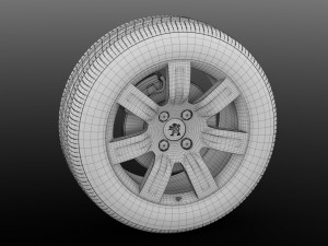 peugeot partner tepee wheel 2017 Modello 3D