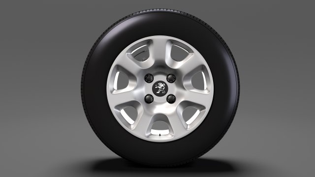 peugeot partner van wheel 2017 3D Model .c4d .max .obj .3ds .fbx .stl .blend