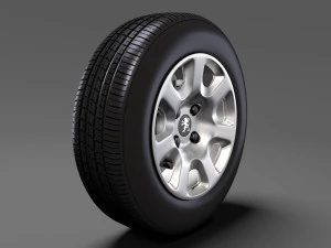 peugeot partner van wheel 2017 3D Model