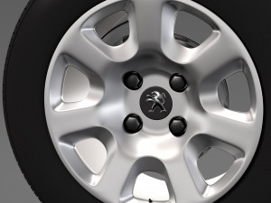 peugeot partner van wheel 2017 3Dモデル