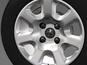 peugeot partner van wheel 2017 3D Model