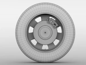 peugeot partner van wheel 2017 3D Model
